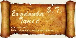 Bogdanka Tanić vizit kartica
